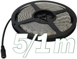TRACON Tracon LED-SZ24-48-CW LED szalag beltéri (IP20) 4, 8 W/m teljesítménnyel, 480lm/m, 6000K hidegfehér színhőmérséklettel, 24V DC, 8mm széles, 60 LED/m SMD LED, 120° (LED-SZ24-48-CW)