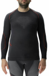 UYN Man Evolutyon Comfort UW Shirt LG SL, charcoal/white/red aláöltöző felső
