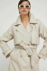 Abercrombie & Fitch kabát női, bézs, átmeneti, kétsoros gombolású - bézs XL