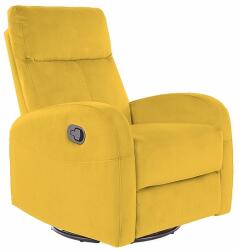 SIGNAL MEBLE Olimp Velvet állítható fotel, sárga