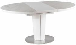 SIGNAL MEBLE Orbit étkezőasztal, átmérő 120 cm, márvány / fehér