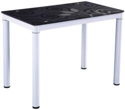 SIGNAL MEBLE Damar étkezőasztal 100 x 60 cm, fekete / fehér