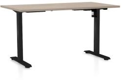 Rauman OfficeTech A állítható magasságú asztal, 120 x 80 cm, fekete alap, tölgy