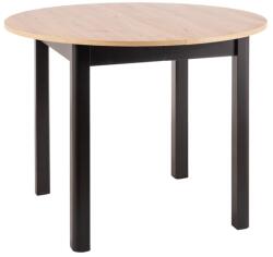 SIGNAL MEBLE Dante étkezőasztal, kézműves tölgy / fekete