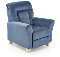 Halmar Bard állítható fotel, kék / természetes fa