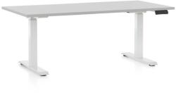 Rauman OfficeTech C állítható magasságú asztal, 160 x 80 cm, fehér alap, világosszürke