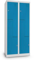 Rauman Fém szekrény Z, 80 x 50 x 180 cm, csavaros zár, kék - RAL 5012