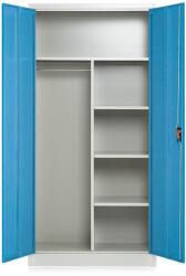 Rauman Fém szekrény, 90 x 45 x 185 cm, hengerzár, kék - ral 5012