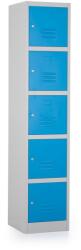 Rauman Fém szekrény - 5 doboz, 38 x 45 x 185 cm, hengerzár, kék - ral 5012