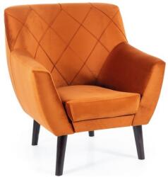 SIGNAL MEBLE Kier fotel, narancssárga / fekete