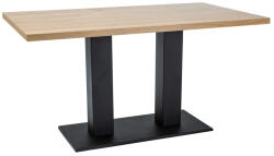 SIGNAL MEBLE Sauron étkezőasztal 180 x 90 cm - furnér lap, tölgy / fekete