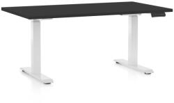 Rauman OfficeTech C állítható magasságú asztal, 120 x 80 cm, fehér alap, fekete