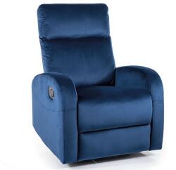 SIGNAL MEBLE Olimp Velvet állítható fotel, kék