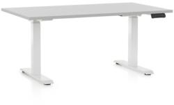 Rauman OfficeTech C állítható magasságú asztal, 120 x 80 cm, fehér alap, világosszürke