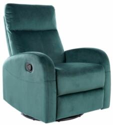 SIGNAL MEBLE Olimp Velvet állítható fotel, zöld