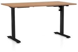 Rauman OfficeTech A állítható magasságú asztal, 120 x 80 cm, fekete alap, bükkfa