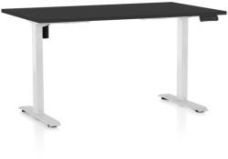 Rauman OfficeTech B állítható magasságú asztal, 140 x 80 cm, fehér alap, fekete