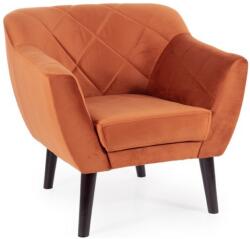 SIGNAL MEBLE Karo fotel, narancssárga / fekete