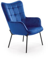 Halmar Castel fotel, kék / fekete