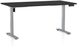 Rauman OfficeTech B állítható magasságú asztal, 160 x 80 cm, szürke alap, fekete