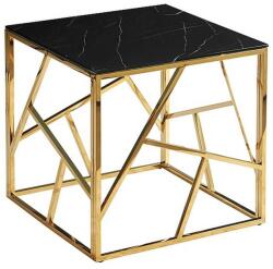 Signal Escada II dohányzóasztal - négyzet, fekete márvány / arany