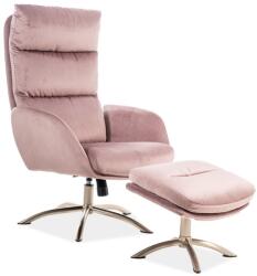 SIGNAL MEBLE Monroe Velvet fotel, rózsaszín / arany