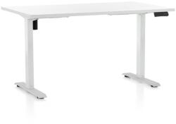 Rauman OfficeTech B állítható magasságú asztal, 120 x 80 cm, fehér alap, fehér