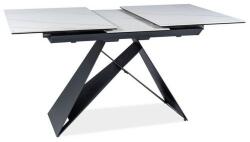 SIGNAL MEBLE Étkezőasztal Westin I, 120 x 80 cm, márvány / fekete