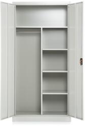 Rauman Fém szekrény, 90 x 45 x 185 cm, hengerzár, világosszürke - ral 7035