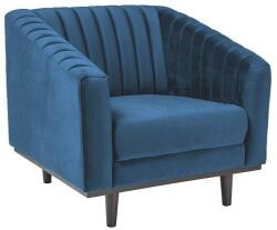SIGNAL MEBLE Asprey Velvet fotel, kék / fekete
