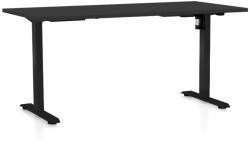 Rauman OfficeTech A állítható magasságú asztal, 160 x 80 cm, fekete alap, fekete