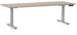 Rauman Állítható magasságú asztal OfficeTech D, 200 x 80 cm, szürke alap, tölgy