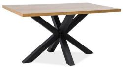SIGNAL MEBLE Étkezőasztal Cross 150 x 90 cm tömör, tölgy / fekete