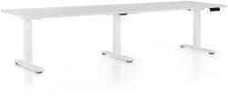Rauman OfficeTech Long állítható magasságú asztal, 260 x 80 cm, fehér alap, fehér