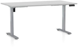 Rauman OfficeTech B állítható magasságú asztal, 160 x 80 cm, szürke alap, világosszürke