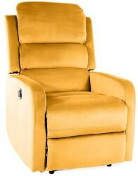 SIGNAL MEBLE Mauri Velvet állítható fotel, sárga