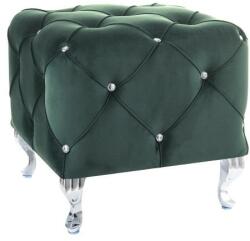 SIGNAL MEBLE Hestia négyzetes szék, zöld / ezüst