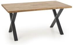 Halmar Étkezőasztal Apex 160 - tömör fa, tölgy / fekete