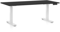 Rauman OfficeTech D állítható magasságú asztal, 160 x 80 cm, fehér alap, fekete