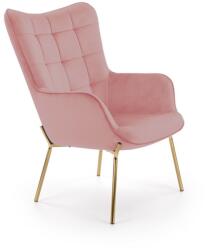 Halmar Castel II fotel, rózsaszín / arany