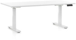 Rauman OfficeTech D állítható magasságú asztal, 160 x 80 cm, fehér alap, fehér