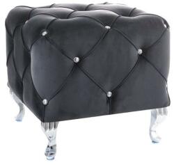 SIGNAL MEBLE Hestia négyzet alakú szék, fekete / ezüst