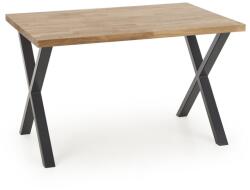 Halmar Étkezőasztal Apex 120 - tömör fa, tölgy / fekete