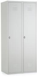 Rauman Fém szekrény, 80 x 50 x 180 cm, csavaros zár, világosszürke - ral 7035