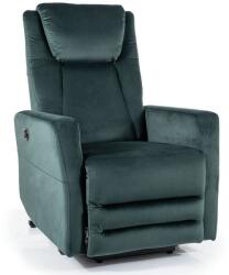 SIGNAL MEBLE Adonis Velvet állítható fotel, zöld