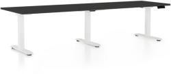 Rauman OfficeTech Long állítható magasságú asztal, 260 x 80 cm, fehér alap, fekete