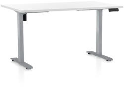 Rauman OfficeTech B állítható magasságú asztal, 140 x 80 cm, szürke alap, fehér