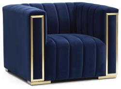 SIGNAL MEBLE Vogue Velvet fotel, sötétkék / arany