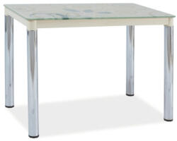 SIGNAL MEBLE Étkezőasztal Damar II 100 x 60 cm, krém / ezüst