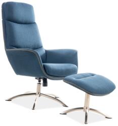 SIGNAL MEBLE Regan fotel, kék / ezüst